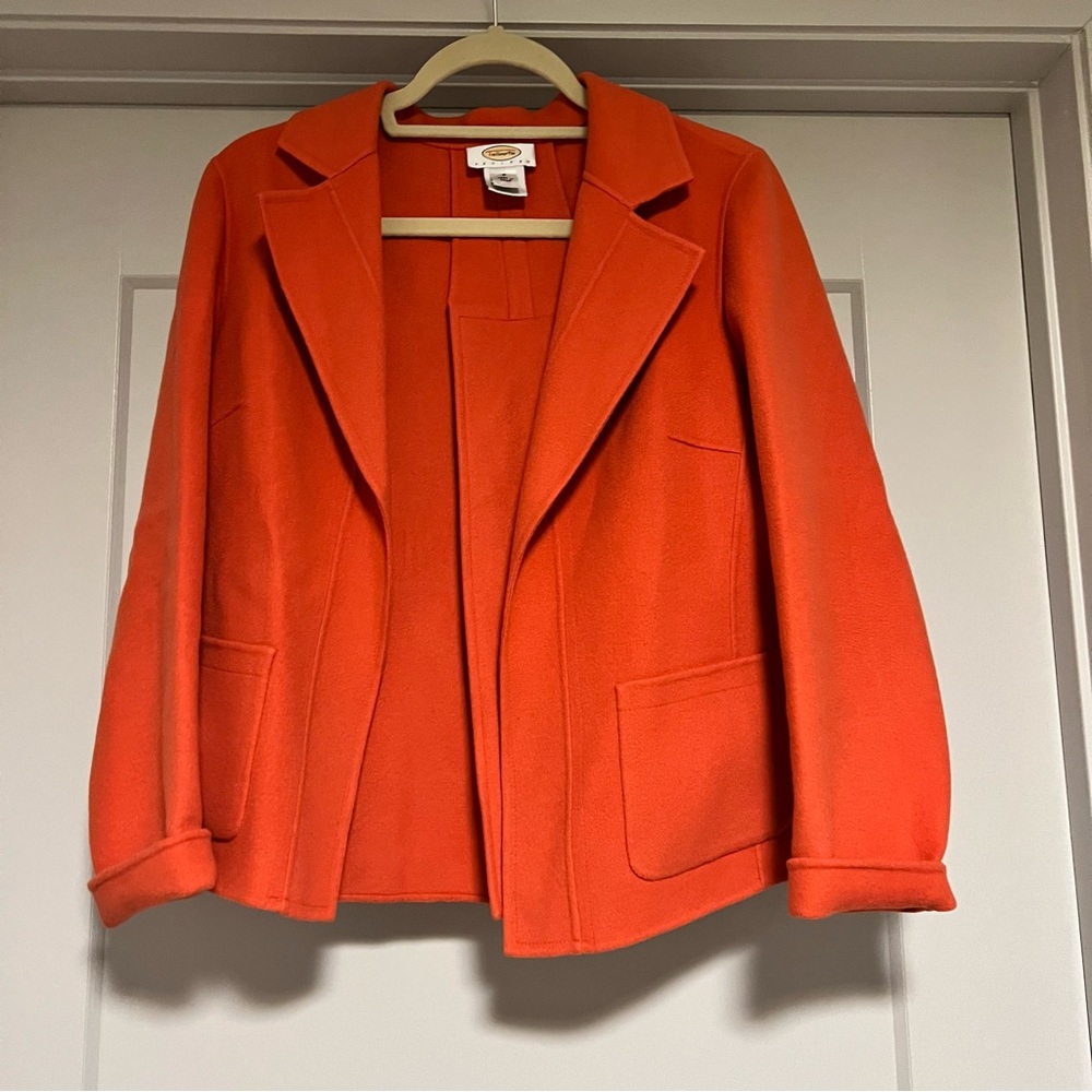 Talbots wool open blazer